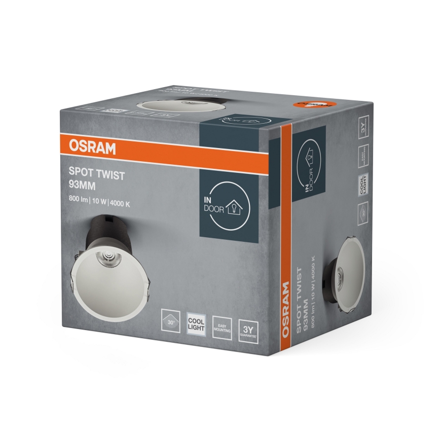 Osram - LED Podhledové svítidlo SPOT TWIST LED/10W/230V 4000K pr. 9,3 cm bílá