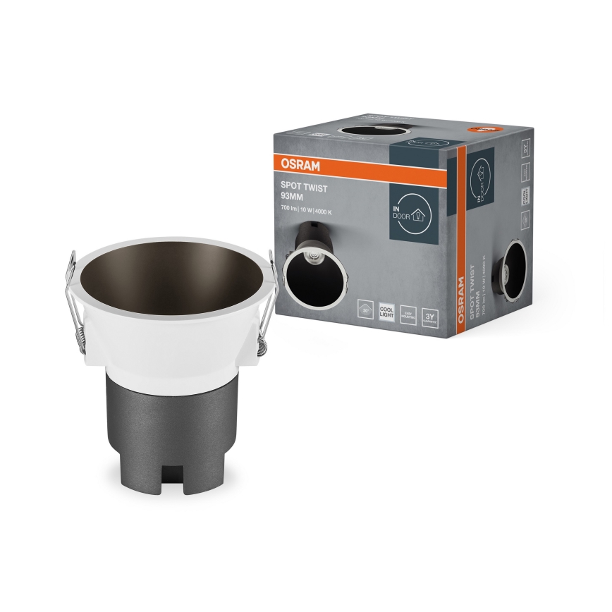 Osram - LED Podhledové svítidlo SPOT TWIST LED/10W/230V 4000K pr. 9,3 cm bílá/černá