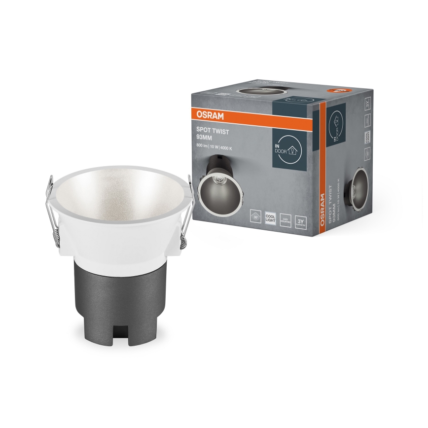 Osram - LED Podhledové svítidlo SPOT TWIST LED/10W/230V 4000K pr. 9,3 cm bílá/stříbrná