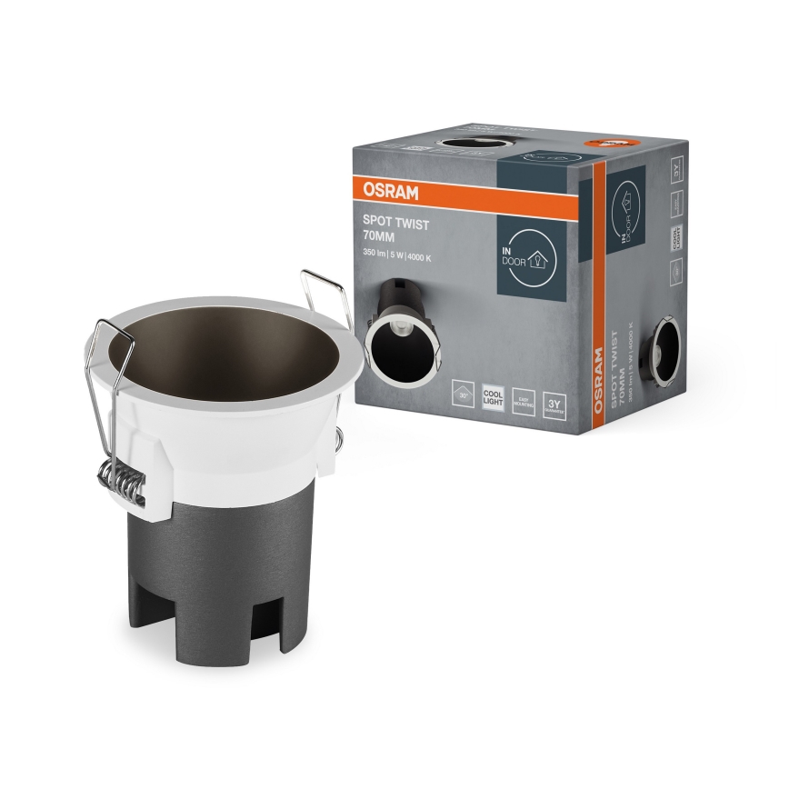 Osram - LED Podhledové svítidlo SPOT TWIST LED/5W/230V 4000K pr. 7 cm bílá/černá