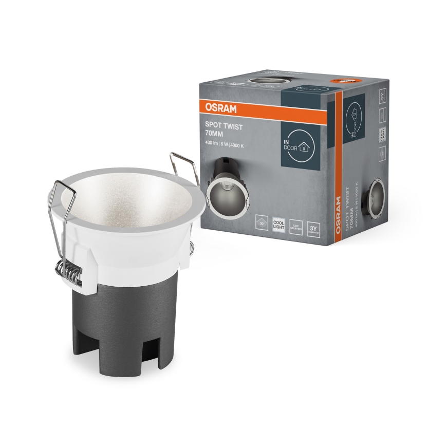 Osram - LED Podhledové svítidlo SPOT TWIST LED/5W/230V 4000K pr. 7 cm bílá/stříbrná