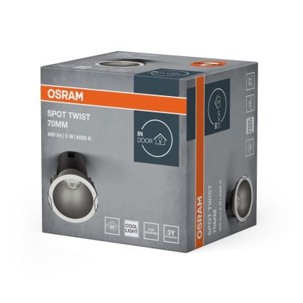 Osram - LED Podhledové svítidlo SPOT TWIST LED/5W/230V 4000K pr. 7 cm bílá/stříbrná