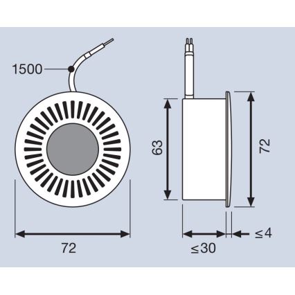 Osram - LED Podhledové svítidlo TRESOL LED/4,5W/230V matný chrom