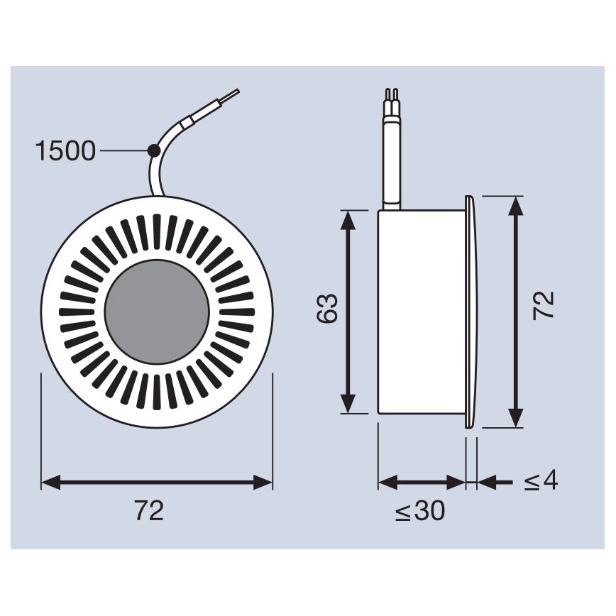 Osram - LED Podhledové svítidlo TRESOL LED/4,5W/230V matný chrom