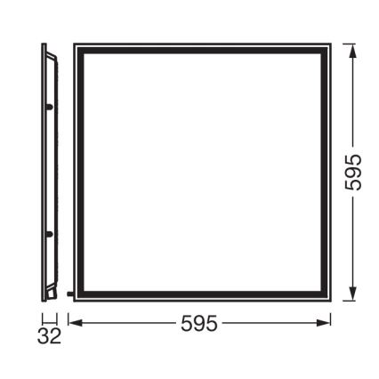 Osram - LED Podhledový panel ESSENTIAL LED/50W/230V 3000/4000/6500K 60x60 cm