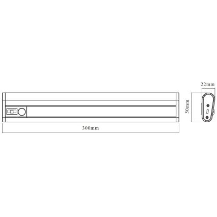 Osram - LED Podlinkové svítidlo se senzorem MOBILE LED/1,5W/3,7V 1800 mAh