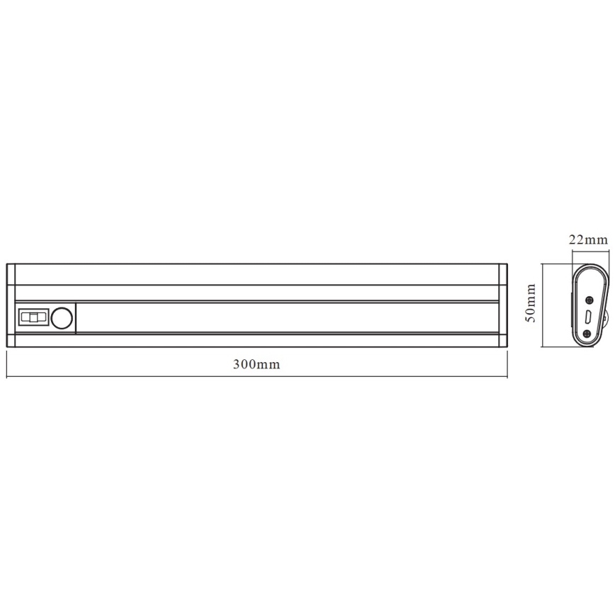 Osram - LED Podlinkové svítidlo se senzorem MOBILE LED/1,5W/3,7V 1800 mAh