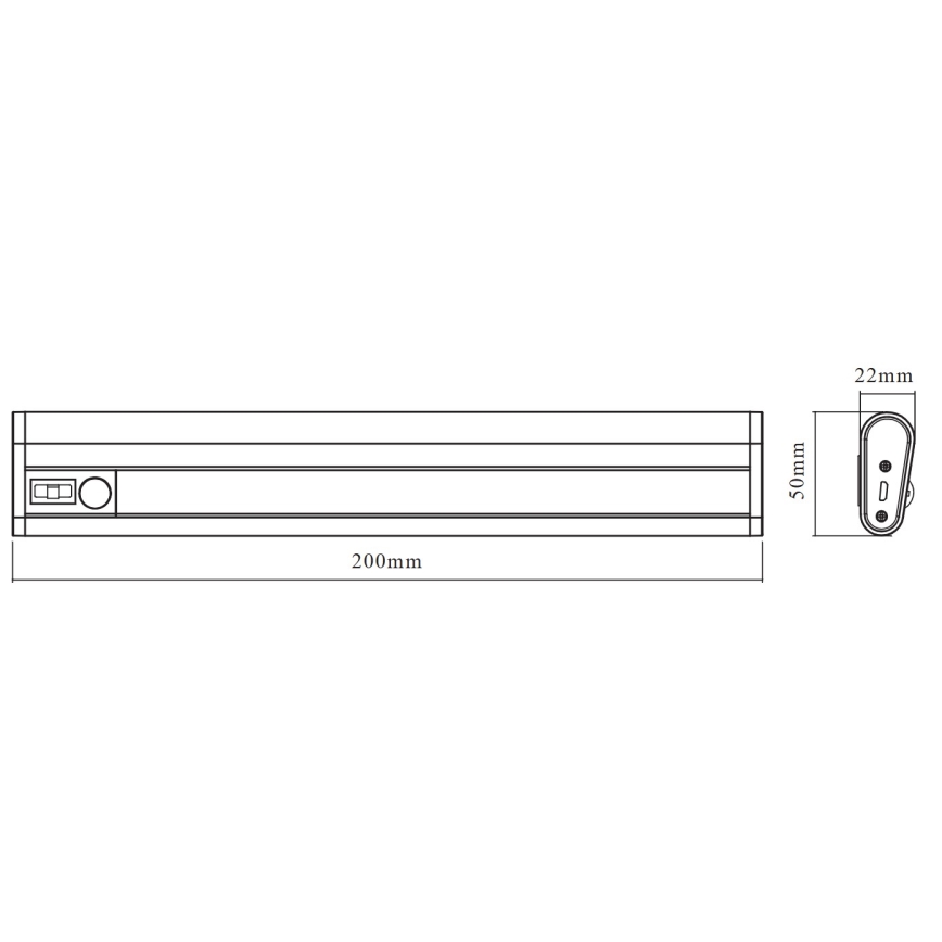 Osram - LED Podlinkové svítidlo se senzorem MOBILE LED/1W/3,7V 1800 mAh