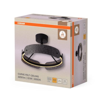 Osram - LED Přisazený lustr DECOR CURVE LED/33W/230V pr. 43 cm šedá