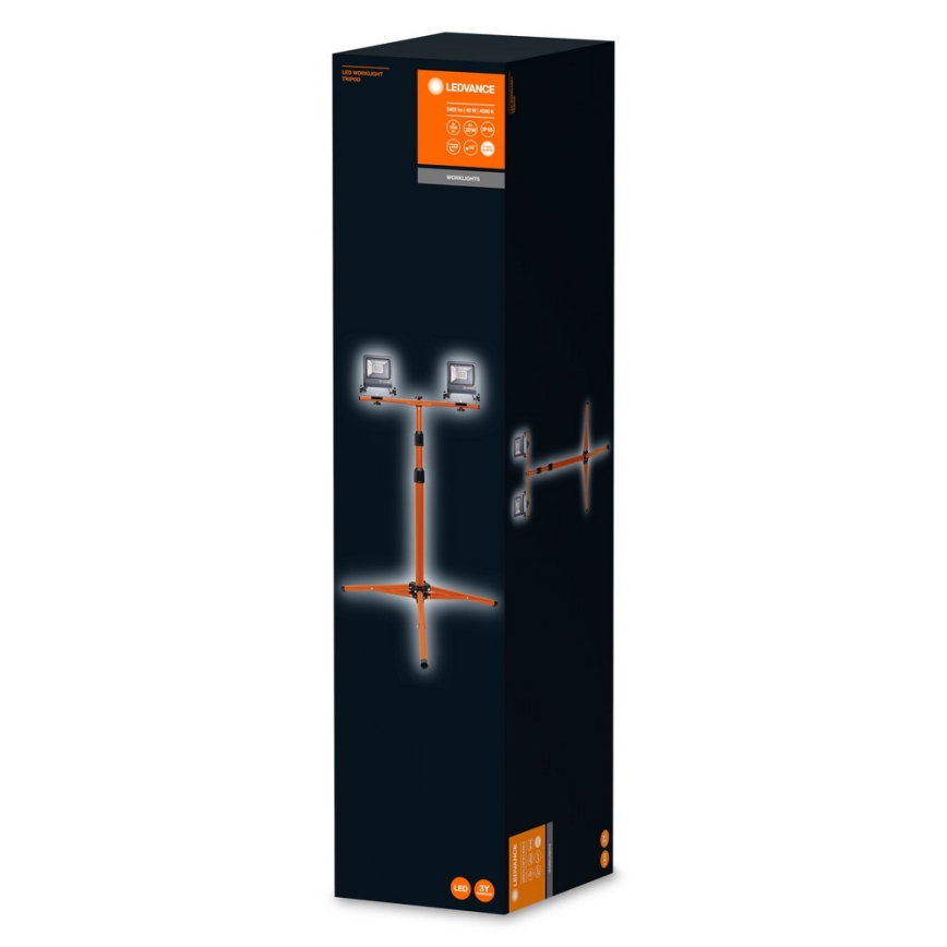 LED Reflektor na stojanu TRIPOD 2xLED/20W/230V IP65 - Osram
