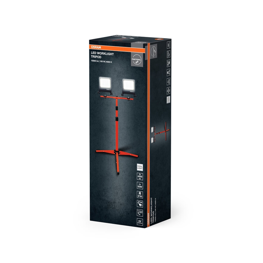 Osram - LED Reflektor s držákem TRIPOD 2xLED/50W/230V IP65