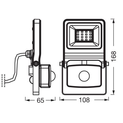 Osram - LED Reflektor se senzorem ENDURA LED/10W/230V 3000K IP44