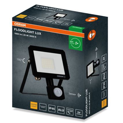 Osram - LED Reflektor se senzorem FLOODLIGHT LED/20W/230V 3000K IP65