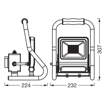 Osram - LED Reflektor se stojanem R-STAND LED/30W/230V 4000K P44 oranžová