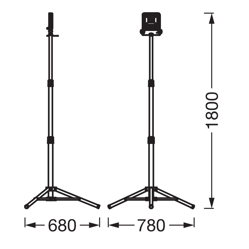 Osram - LED Reflektor se stojanem TRIPOD LED/50W/230V 4000K IP65 oranžová