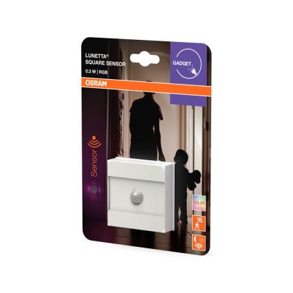 Osram - LED RGB Orientační svítidlo do zásuvky se senzorem LUNETTA LED/0,3W/230V