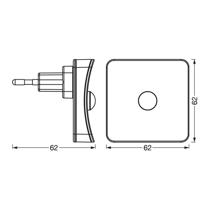 Osram - LED RGB Orientační svítidlo do zásuvky se senzorem LUNETTA LED/0,3W/230V