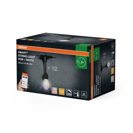 Osram - LED RGB Stmívatelný venkovní řetěz SMART+ STRING 12xLED/230V 7,47m IP44 Wi-Fi