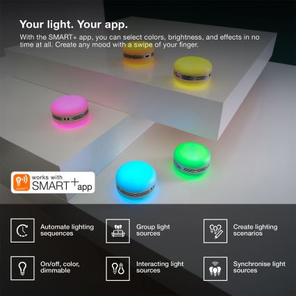 Osram - LED RGB Stmívatelný reproduktor SMART+ MACARON LED/1,75W/3,7V 450 mAh žlutá
