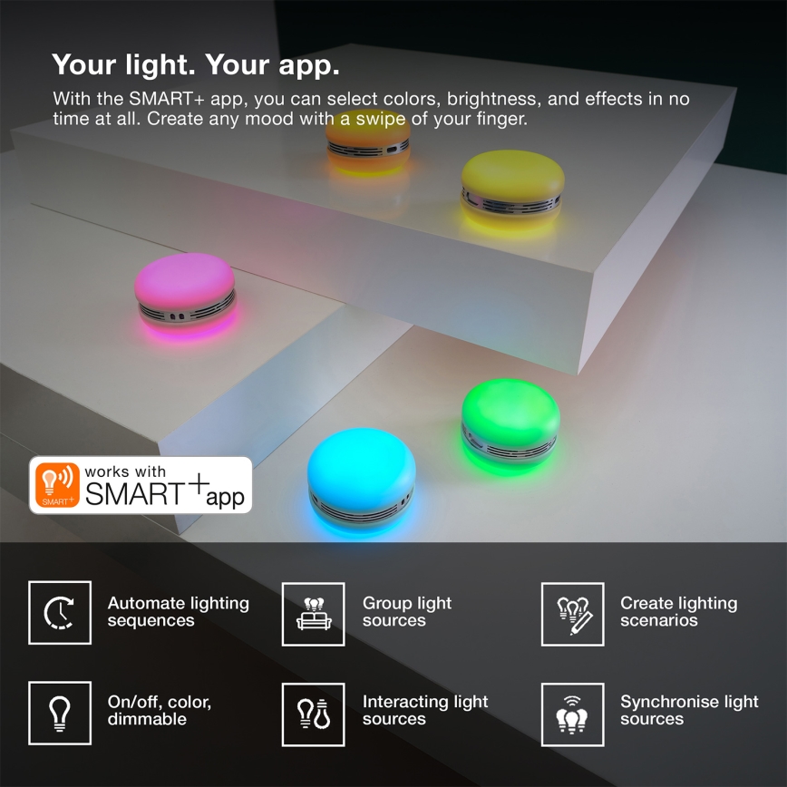 Osram - LED RGB Stmívatelný reproduktor SMART+ MACARON LED/1,75W/3,7V 450 mAh žlutá