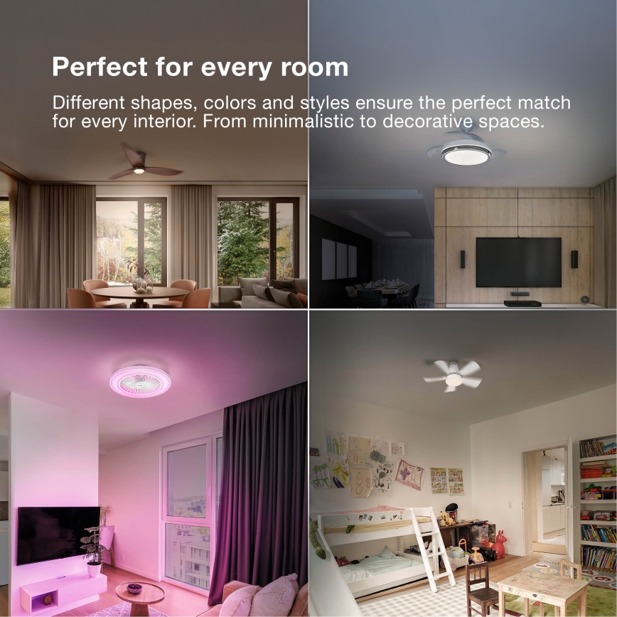 Osram - LED Stmívatelné stropní svítidlo s ventilátorem MURLAN LED/26W/230V 3000-6500K + dálkové ovládání