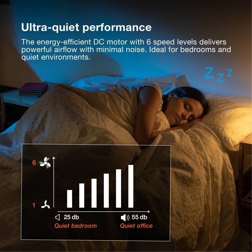 Osram - LED Stmívatelné stropní svítidlo s ventilátorem MURLAN LED/26W/230V 3000-6500K + dálkové ovládání