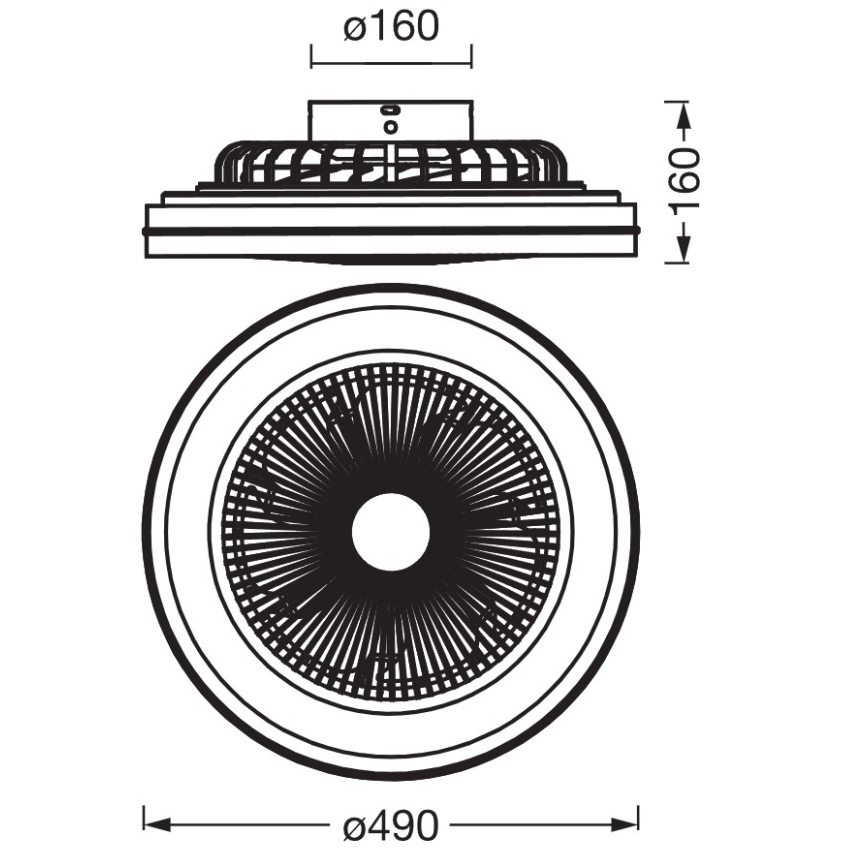 Osram - LED Stmívatelné stropní svítidlo s ventilátorem MURLAN LED/26W/230V 3000-6500K + dálkové ovládání