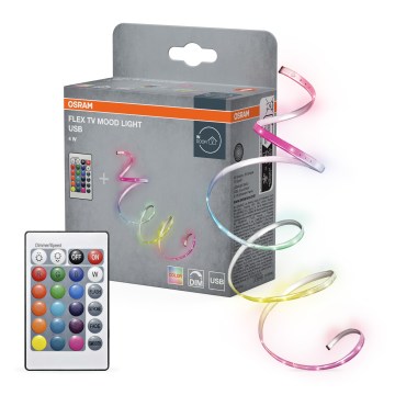 Osram - LED RGB Stmívatelný pásek FLEX TV MOOD 1,5m LED/4W/5V + dálkové ovládání
