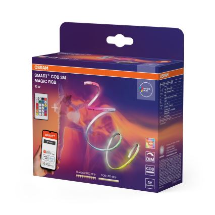 Osram - LED RGB Stmívatelný pásek SMART+ MAGIC 3m LED/22W/230V Wi-Fi + dálkové ovládání