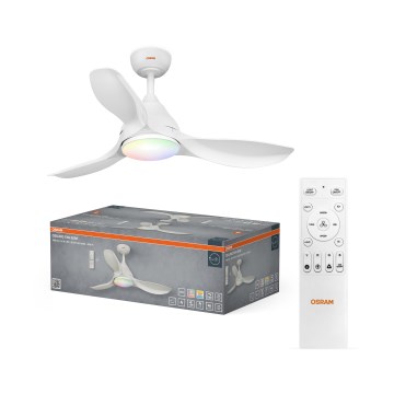 Osram - LED RGB Stmívatelný stropní ventilátor NORDES LED/18W/230V 3000-6500K + dálkové ovládání