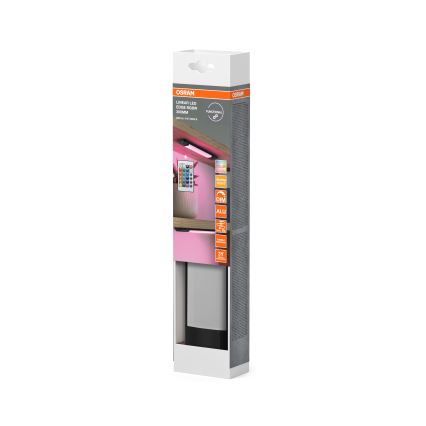 Osram - LED RGBW Stmívatelné podlinkové svítidlo se senzorem pohybu LINEAR EDGE LED/4W/230V 30 cm černá + dálkové ovládání