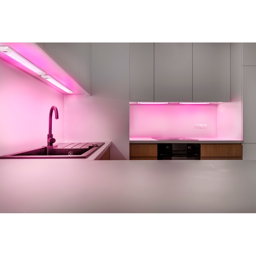 Osram - LED RGBW Stmívatelné podlinkové svítidlo se senzorem pohybu LINEAR EDGE LED/8W/230V 50 cm bílá + dálkové ovládání