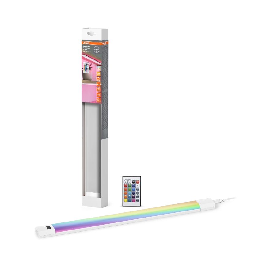 Osram - LED RGBW Stmívatelné podlinkové svítidlo se senzorem pohybu LINEAR EDGE LED/8W/230V 50 cm bílá + dálkové ovládání