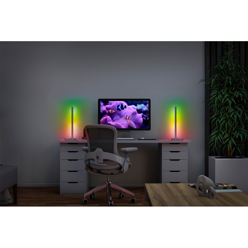 Osram - LED RGBW Stmívatelná stolní lampa SMART+ MAGIC LED/7,5W/230V 2700-6500K stříbrná Wi-Fi + dálkové ovládání