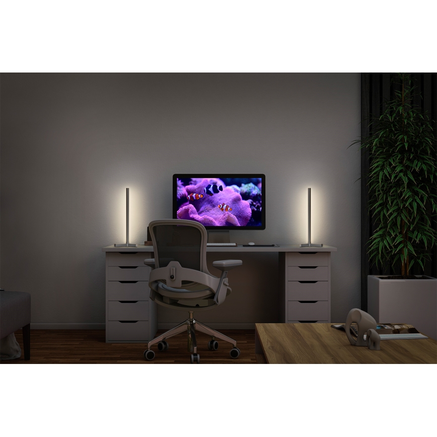 Osram - LED RGBW Stmívatelná stolní lampa SMART+ MAGIC LED/7,5W/230V 2700-6500K stříbrná Wi-Fi + dálkové ovládání