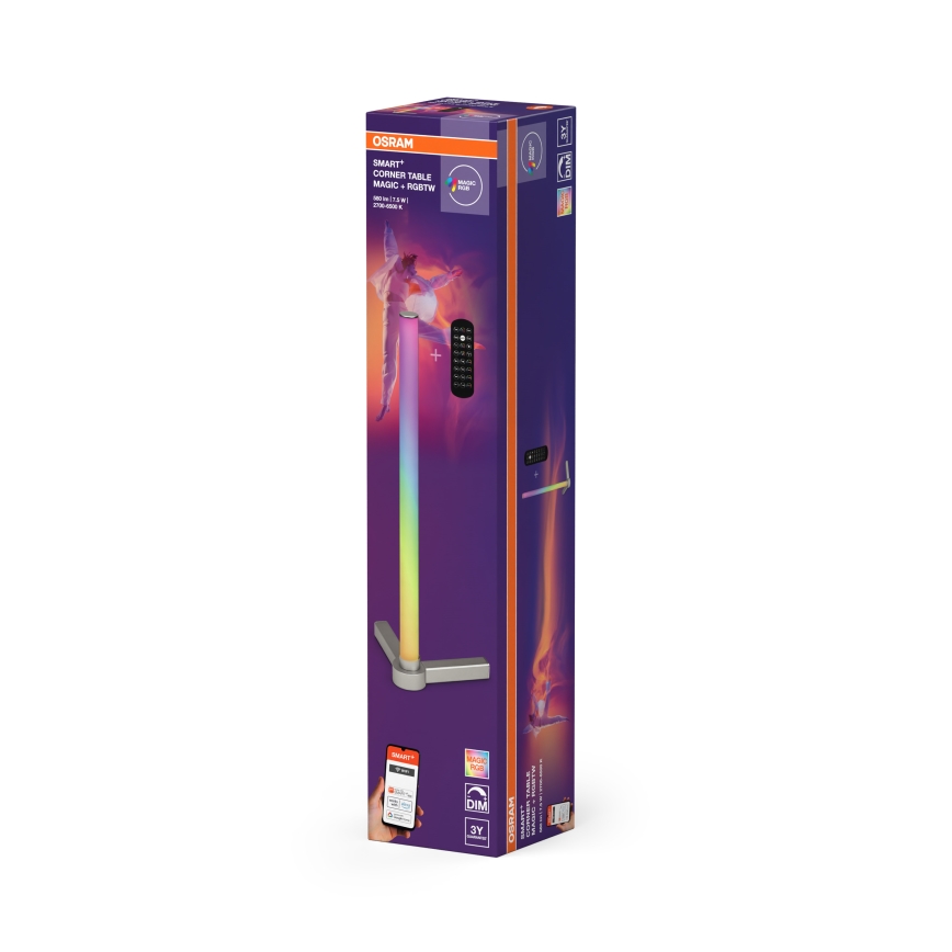 Osram - LED RGBW Stmívatelná stolní lampa SMART+ MAGIC LED/7,5W/230V 2700-6500K stříbrná Wi-Fi + dálkové ovládání