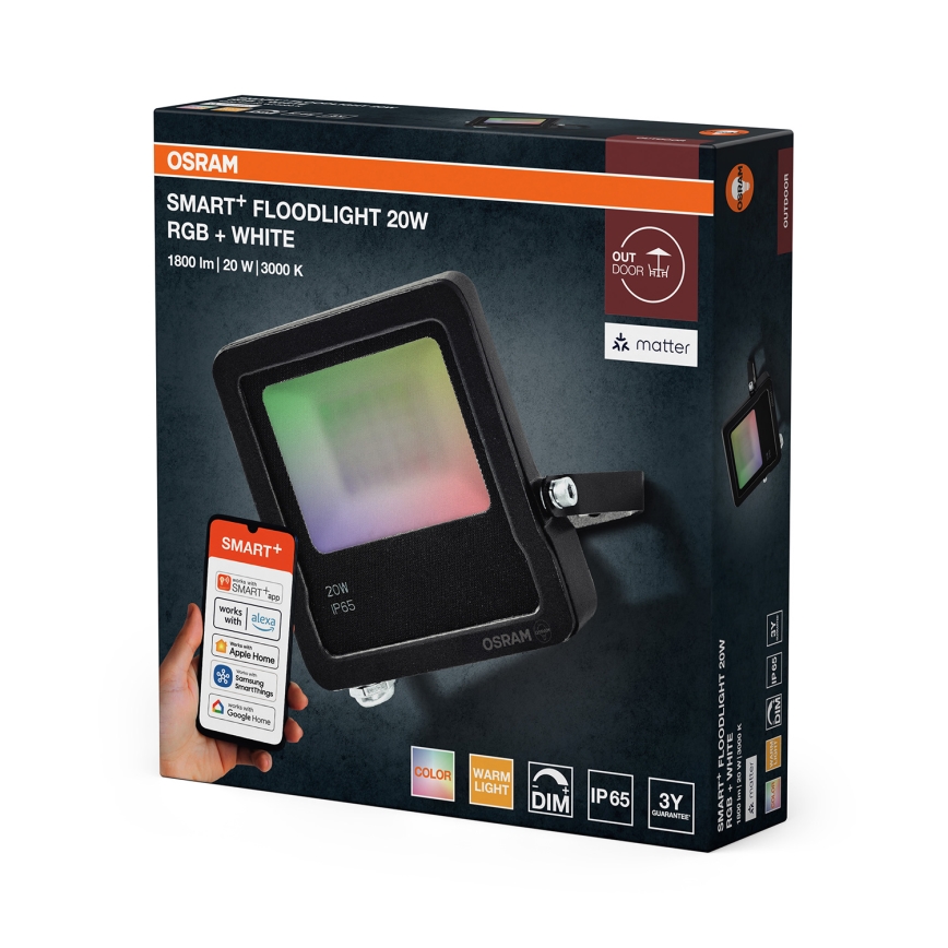 Osram - LED RGBW Stmívatelný reflektor SMART+ FLOODLIGHT LED/20W/230V IP65 Wi-Fi