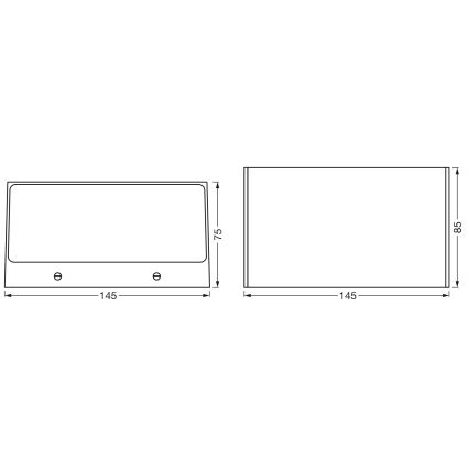 Osram - LED RGBW Stmívatelné venkovní nástěnné svítidlo SMART+ BRICK LED/14W/230V IP44 Wi-Fi