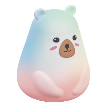 Osram - LED RGBW Stmívatelná dětská dotyková lampička NIGHTLUX BEAR LED/0,7W/3,7V 1200 mAh bílá