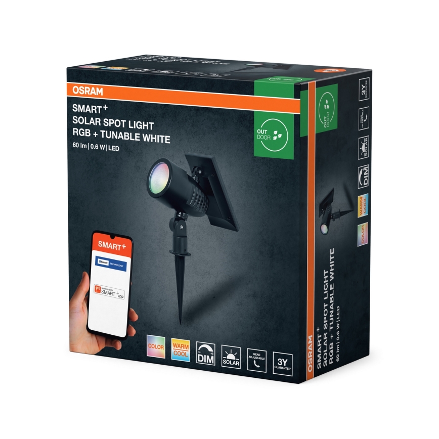 Ledvance - LED RGBW Stmívatelná solární lampa SMART+ SOLAR LED/0,6W/3,7V 2000 mAh 3000-6500K IP44