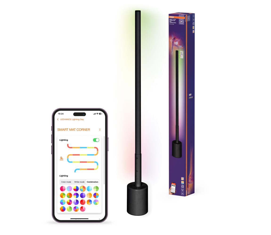 Osram - LED RGBW Stmívatelná stojací lampa SMART+ FLOOR LED/8W/230V Wi-Fi +DO 4099854472077 Černá