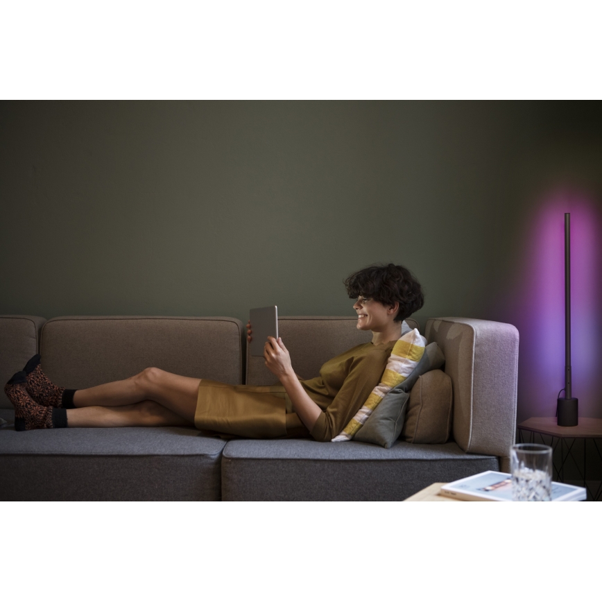 Osram - LED RGBW Stmívatelná stojací lampa SMART+ FLOOR LED/8W/230V 2700-6500K Wi-Fi černá + dálkové ovládání