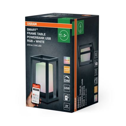 Osram - LED RGBW Stmívatelná stolní lampa SMART+ LED/5W/5V 3000K IP44 Wi-Fi