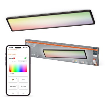 Osram - LED RGBW Stmívatelné stropní svítidlo SMART+ PLANON LED/40W/230V 2800-6500K 98x20 cm Wi-Fi IP54 černá