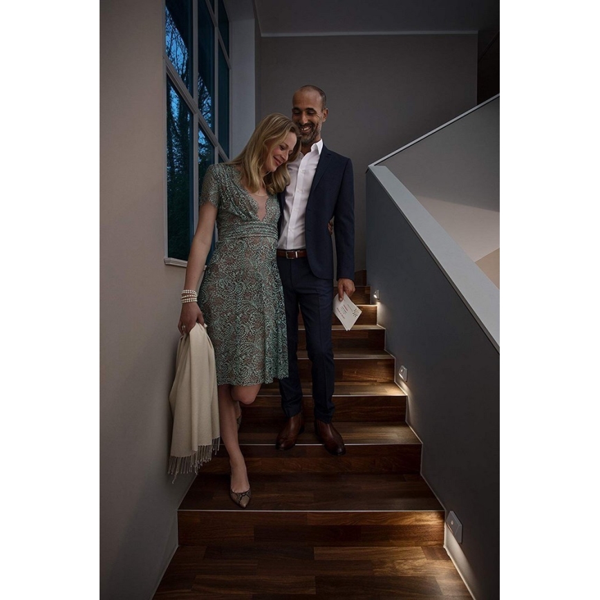 Osram - LED Schodišťové svítidlo se senzorem NIGHTLUX LED/0,25W/3xAAA IP54 bílá