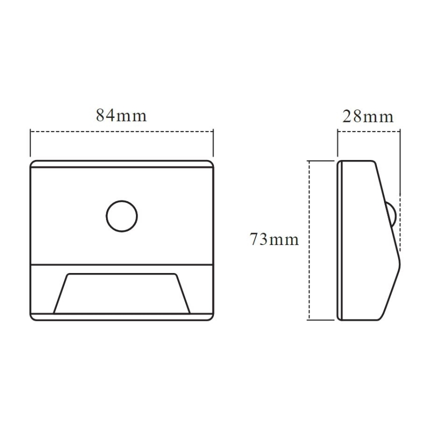 Osram - LED Schodišťové svítidlo se senzorem NIGHTLUX LED/0,25W/3xAAA IP54 bílá