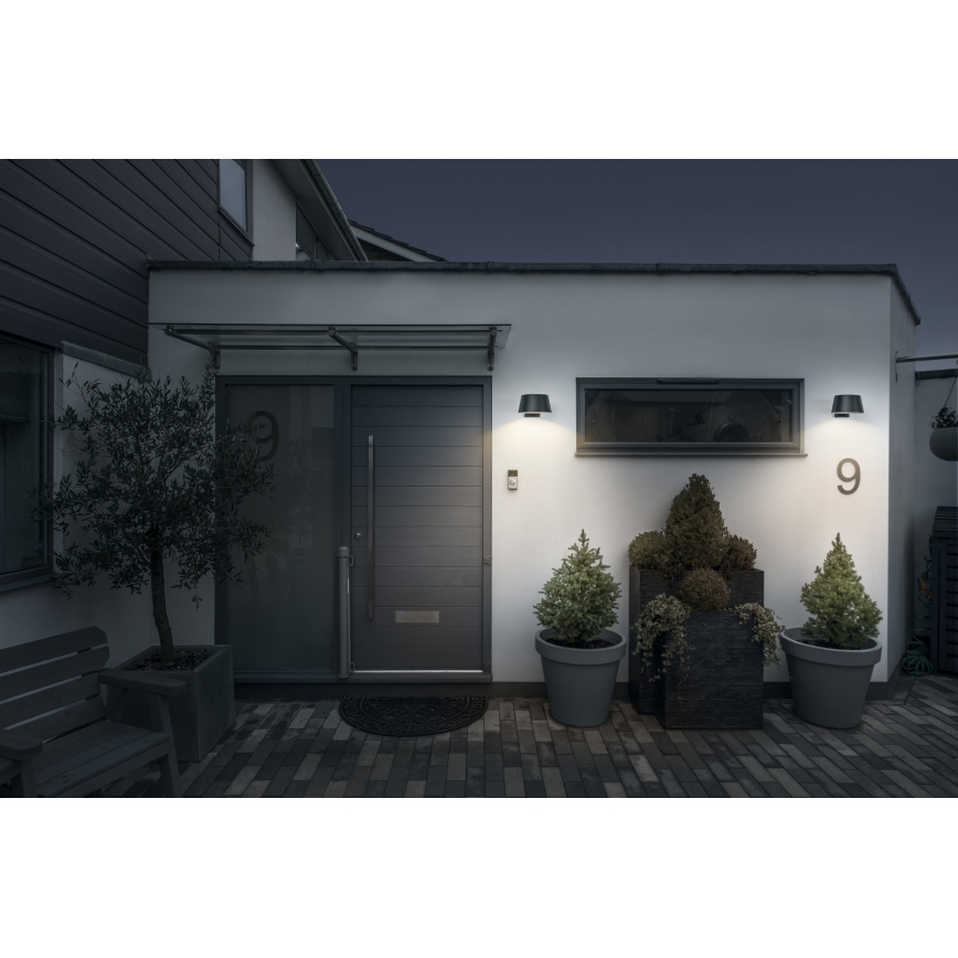 Osram - LED Solární nástěnné svítidlo se senzorem ENDURA STYLE LED/10,1W/4,2V 2000 mAh IP54 antracit