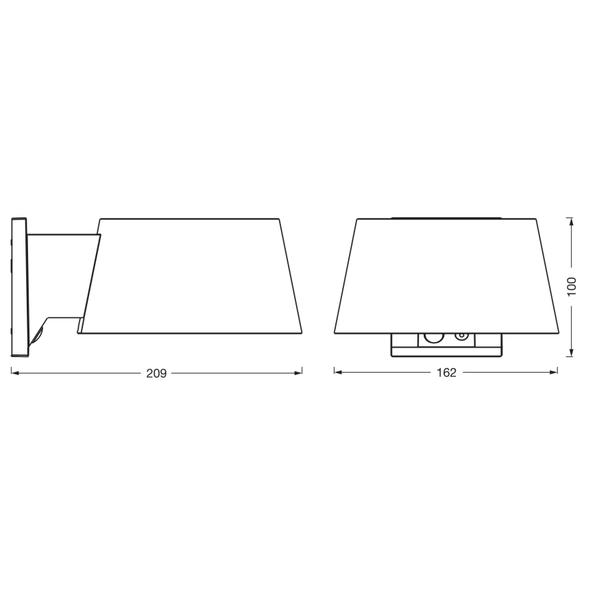 Osram - LED Solární nástěnné svítidlo se senzorem ENDURA STYLE LED/10,1W/4,2V 2000 mAh IP54 antracit