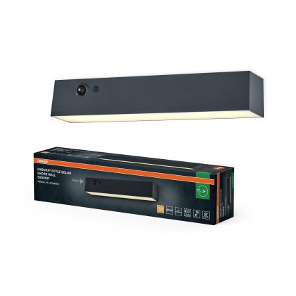 Osram - LED Solární nástěnné svítidlo se senzorem ENDURA STYLE LED/12,4W/4,2V 2000 mAh IP54 antracit
