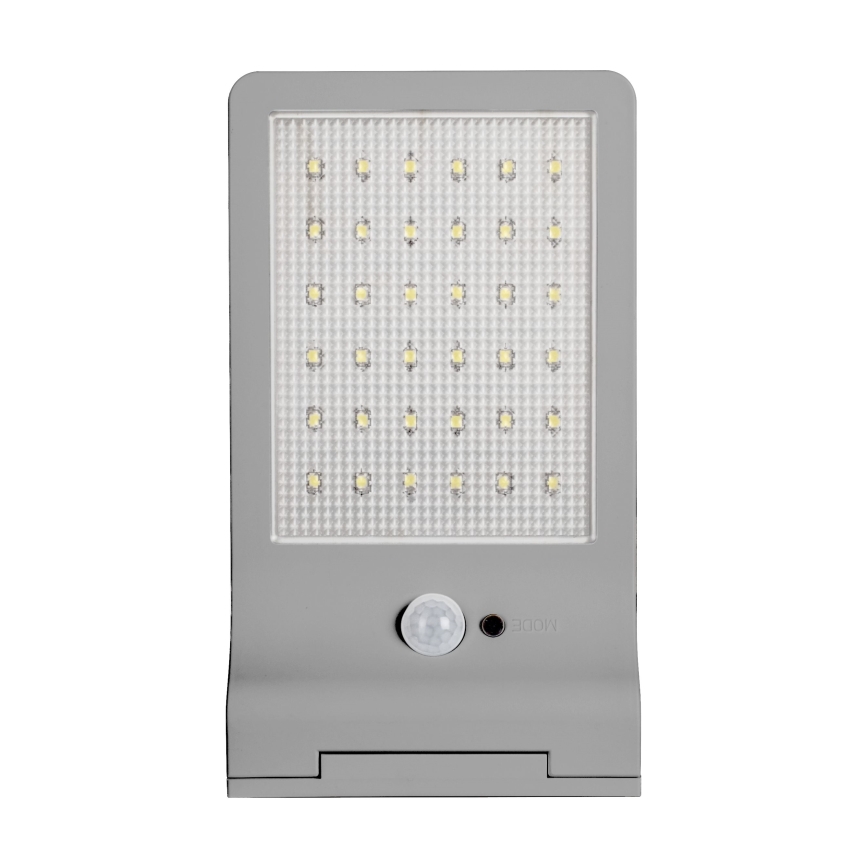 Osram - LED Solární nástěnné svítidlo se senzorem DOORLED LED/3W/3,3V 2000 mAh IP44 stříbrná
